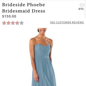 Bride side strapless bridesmaid dress